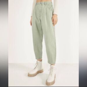Vigoss AXL Balloon Jeans Sage Green NWT Size 30 – High Rise Barrel Leg